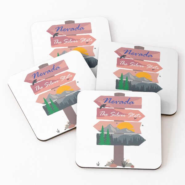 Item preview, Colourful Nevada state signpost. The Silver State. designed and sold by janesg.