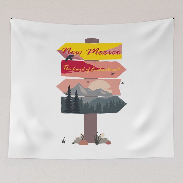 Item preview, Colourful New Mexico State signpost. The Land Of Enchantment designed and sold by janesg.