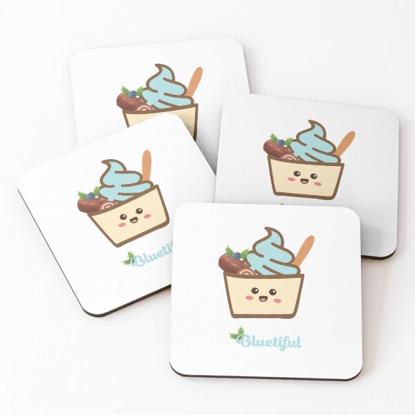 Item preview, Unbelievably "Bluetiful" Kawaii Blueberry Ice Cream designed and sold by Sugarpuffdesign.