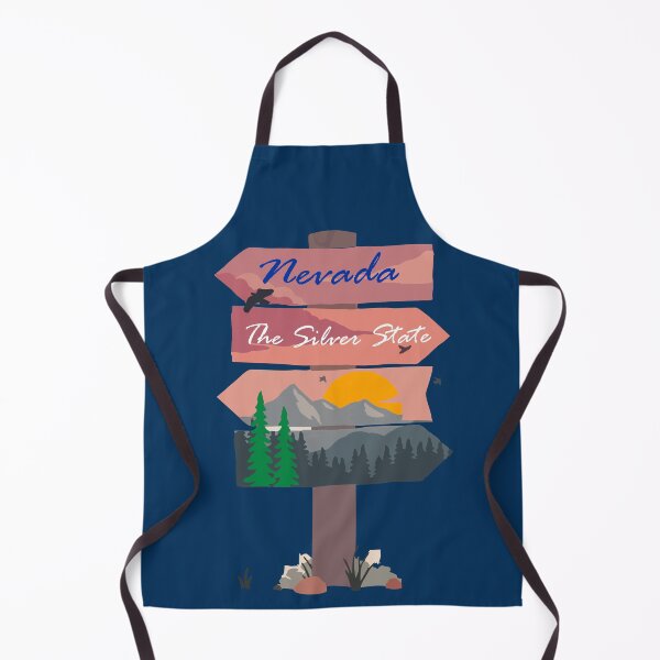 Item preview, Colourful Nevada state signpost. The Silver State. Blue background designed and sold by janesg.