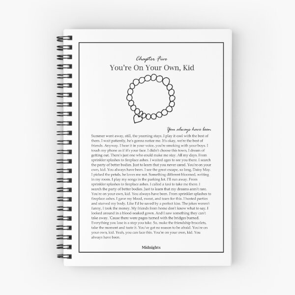 Item preview, You're On Your Own, Kid - Taylor Swift Midnights Full Lyrics designed and sold by DelicateStyles.
