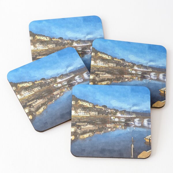 Item preview, Looe Harbour At Night designed and sold by Trevor Harvey Art.