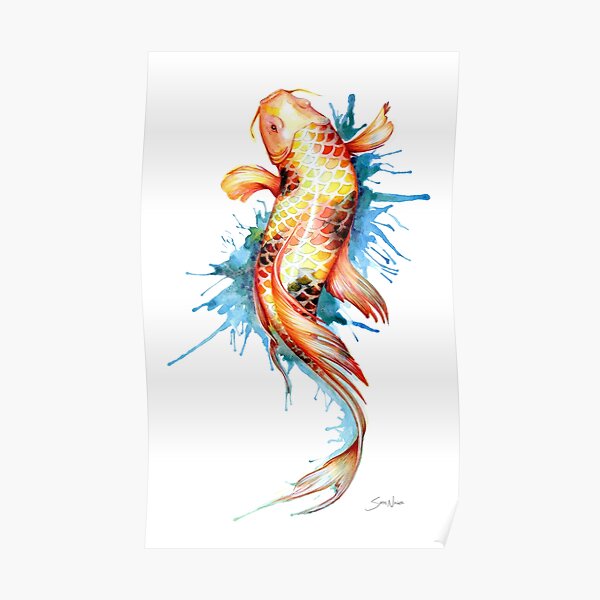 Fish Japanese Koi Water Posters | Redbubble