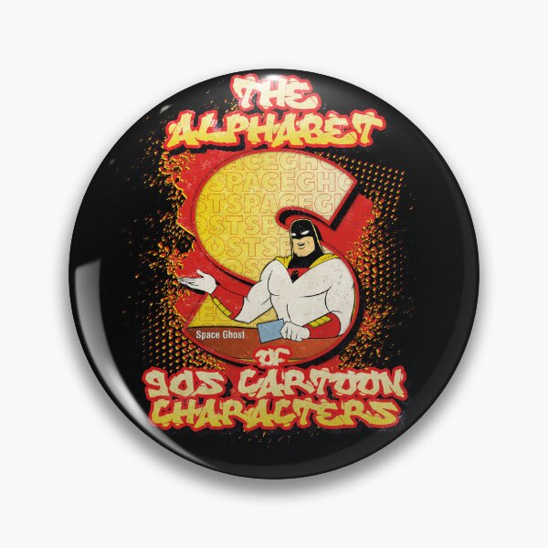 Item preview, The Alphabet of 90s Cartoon Characters Letter S is for SpaceGhost designed and sold by More-dan-Prints.