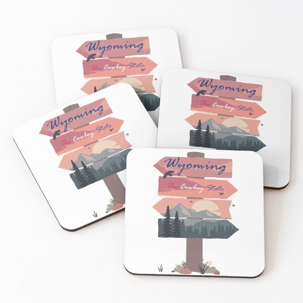 Item preview, Colourful Utah state signpost. The Cowboy State. designed and sold by janesg.
