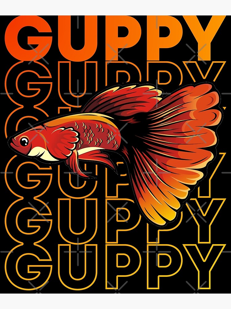 Guppy Fish 80's Tropical Fish Keeper | Poster