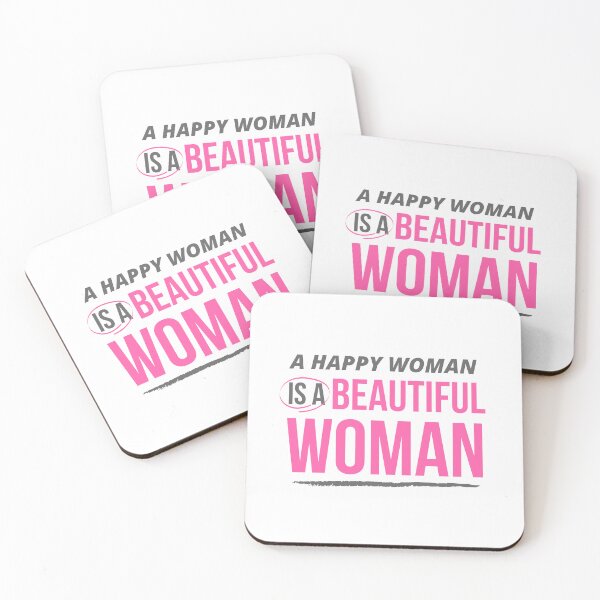 Item preview, A happy woman is a beautiful woman beautiful saying designed and sold by Emotionville.