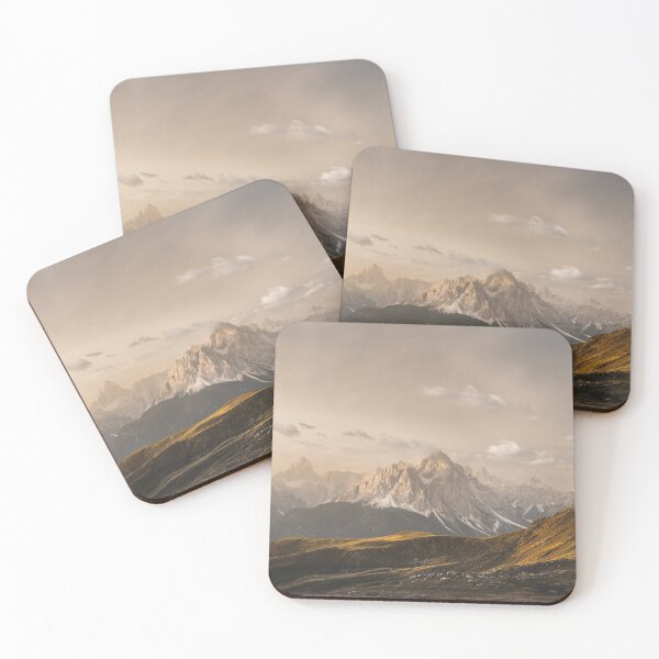 Artikelvorschau, Dolomites, Mountain Panorama, Sunset in Mountain Scenery, Golden Hour Sunset, entworfen und verkauft von Konstantin Kowarsch.
