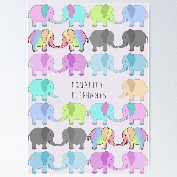 Item preview, Equality elephants designed and sold by DAMMIT-ANDERSON.