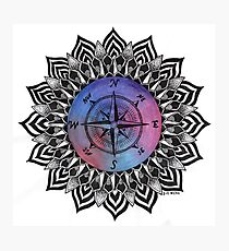 Compass Mandala Photographic Print