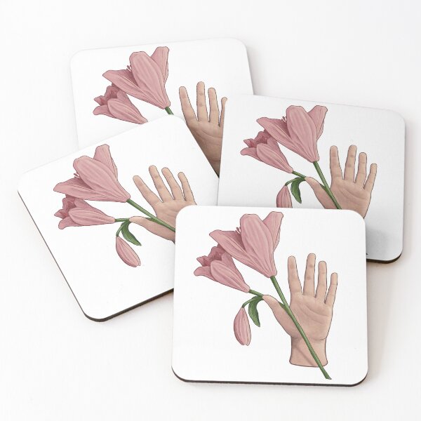 Item preview, Open Hand with Pink Lilies designed and sold by magicae.