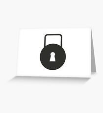 padlock Greeting Card