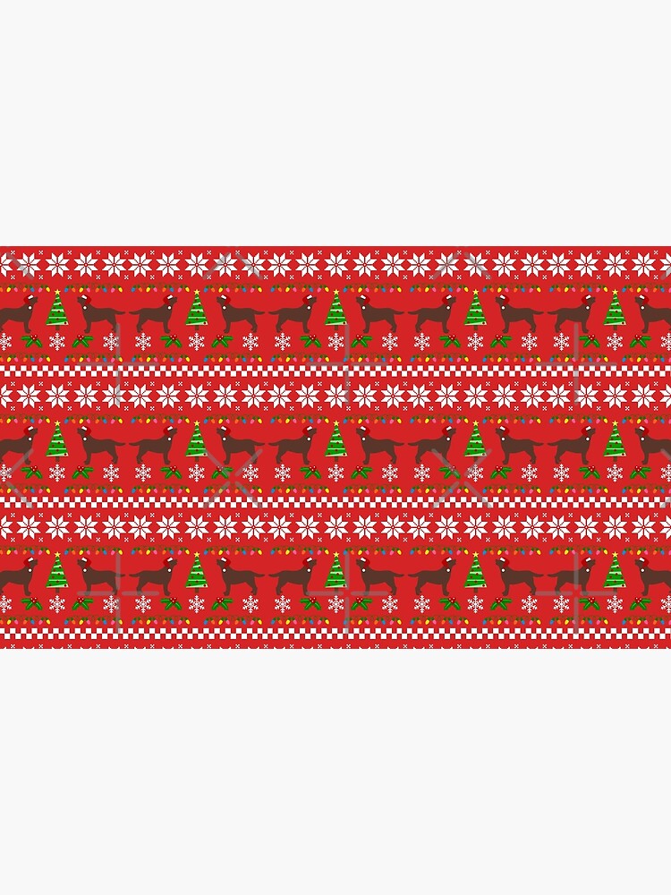 Chocolate Labrador Happy Christmas Sweater Pattern by HappyLabradors