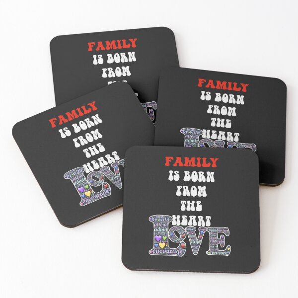 Item preview, Family Is Born From The Heart Inspirational Quote designed and sold by tamdevo1.