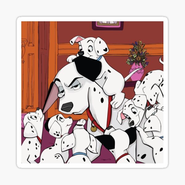 Stitch and Dalmation Sticker 101 Dalmations Cute Stickers Disney