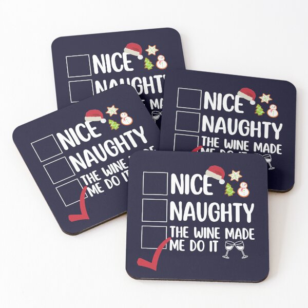 Item preview, Nice Naughty Wine Christmas List designed and sold by SunfullyYours.