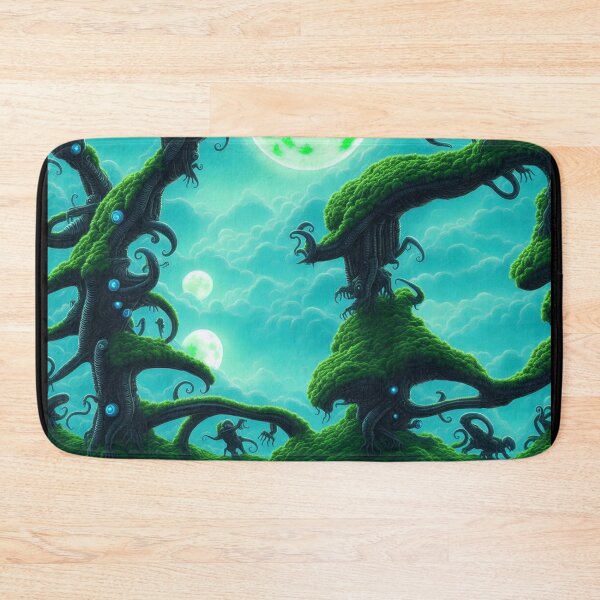 Item preview, Alien planet landscape with tentacled trees and beasties designed and sold by BrachiaST.