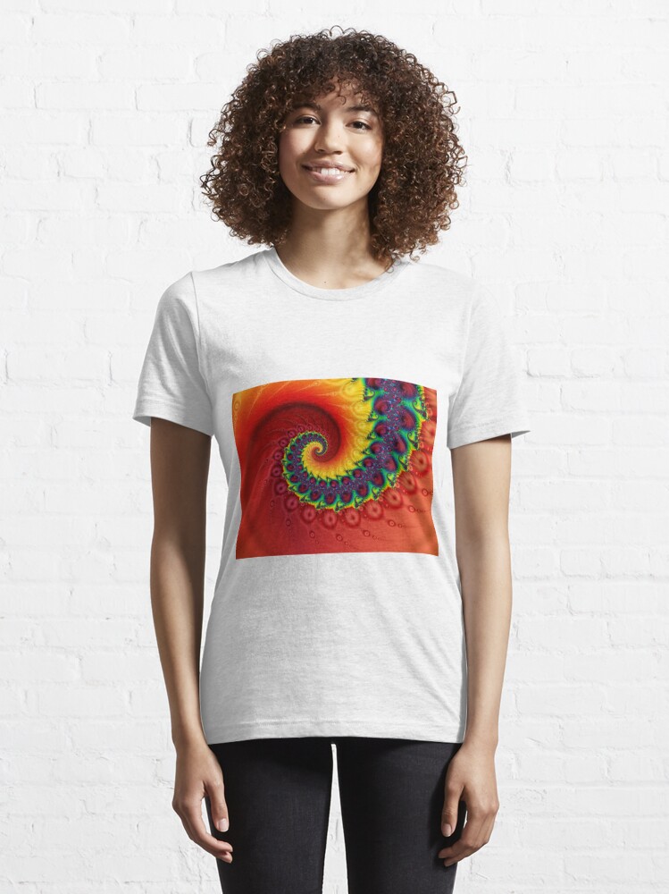 Psychedelic Art Long Sleeve T-Shirt - Fractal Gift - Spiral Design