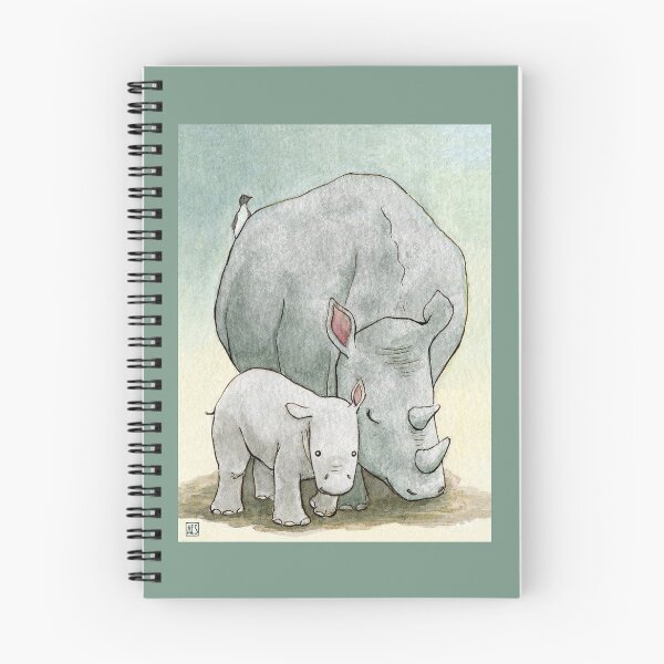 Item preview, Rhino mom and calf designed and sold by pictoteeno.