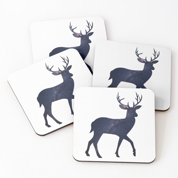 Item preview, Glowing Milky Way On Dark Sky Reindeer  | Cute Reindeer designed and sold by BopleDesigns.