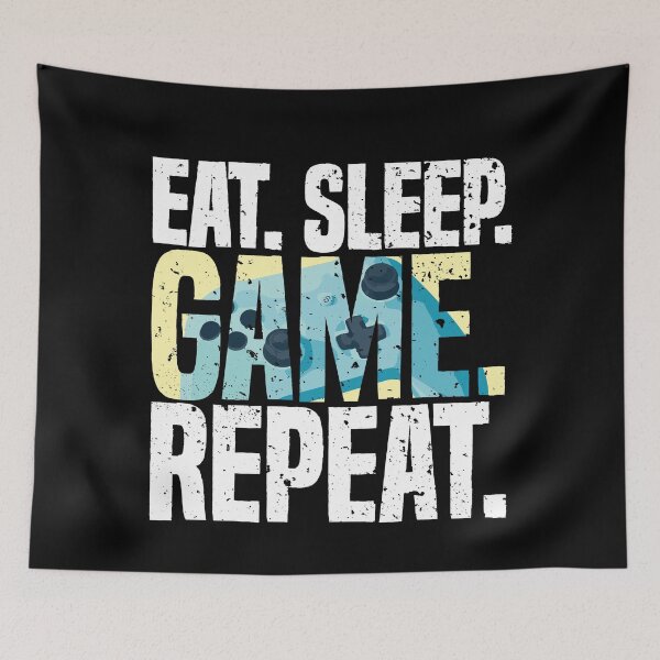 Item preview, Eat Sleep Game Repeat Funny Videogames Lover designed and sold by udesignstudio.