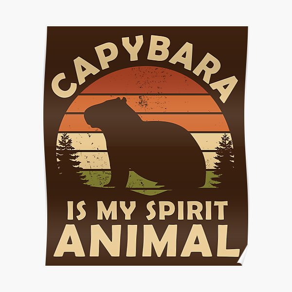 Capybara Spirit Animal Wall Art for Sale | Redbubble