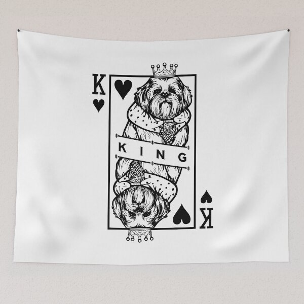 Item preview, Shih Tzu King Of Hearts Funny Dog Playing Card Pop Art designed and sold by GrandeDuc.