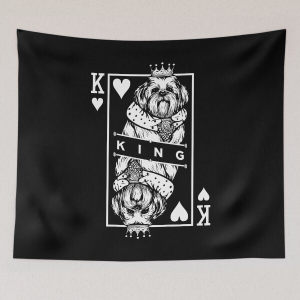 Item preview, Shih Tzu King Of Hearts Funny Dog Playing Card Pop Art designed and sold by GrandeDuc.