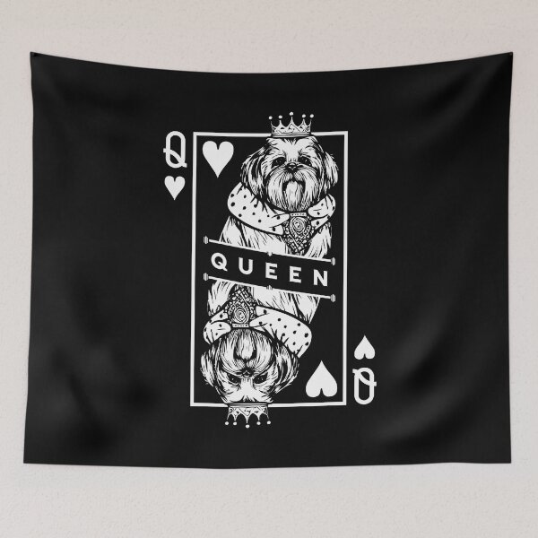 Item preview, Shih Tzu Queen Of Hearts Funny Dog Playing Card Pop Art designed and sold by GrandeDuc.