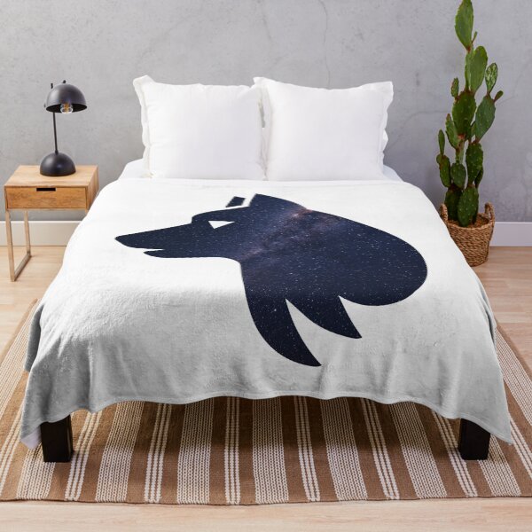 Item preview, Glowing Milky Way On Dark Sky Wolf Head | Cute Wolf designed and sold by BopleDesigns.