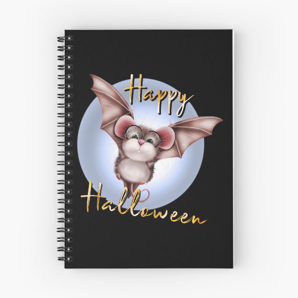 Item preview, Moon mouse bat with glasses: Happy Halloween designed and sold by iduzarts.