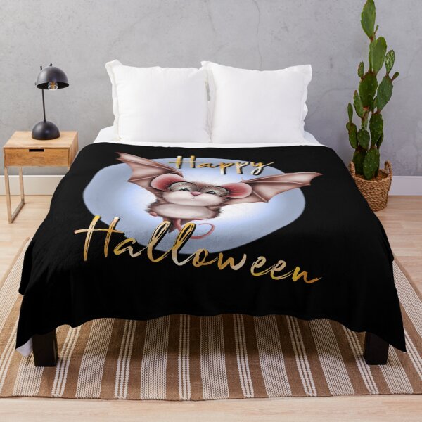 Item preview, Moon mouse bat with glasses: Happy Halloween designed and sold by iduzarts.