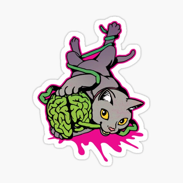 Brain Kitty Sticker