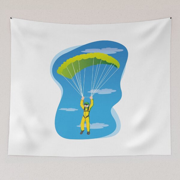 Item preview, Illustration represents a person, jumping from parachute. Ideal for materials on radical and institutional sports designed and sold by LucianoCosmo.
