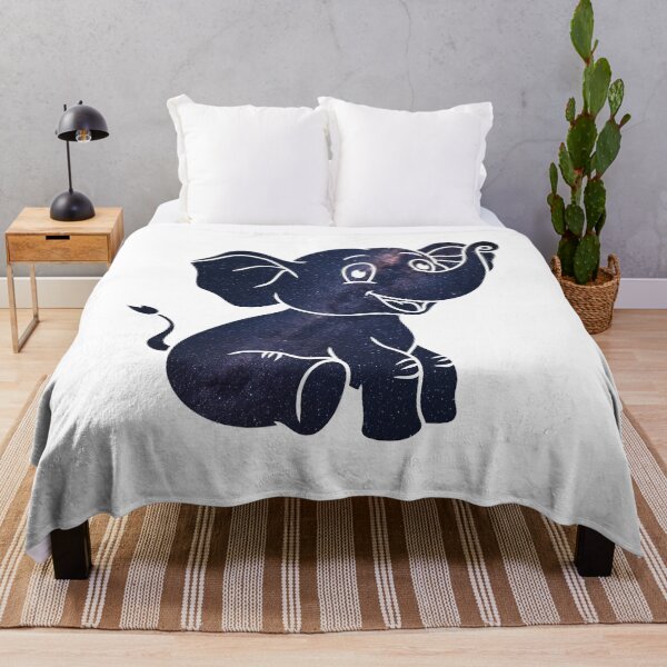 Item preview, Glowing Milky Way On Dark Sky Baby Elephant | Cute Baby Elephant designed and sold by BopleDesigns.