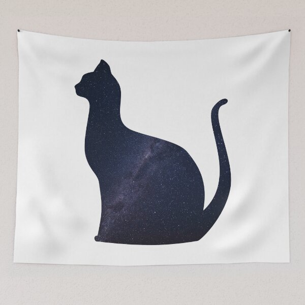 Item preview, Glowing Milky Way On Dark Sky Cat | Colorful Cat designed and sold by BopleDesigns.