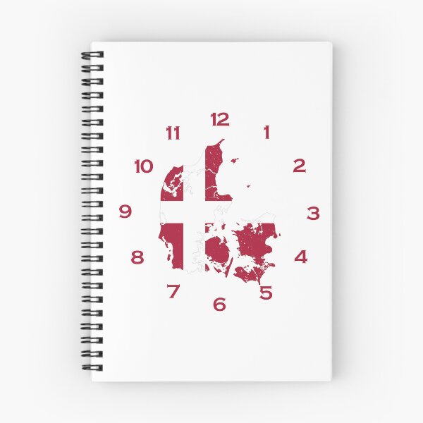 Item preview, Denmark flag map on a clock designed and sold by Tienda-Vane.