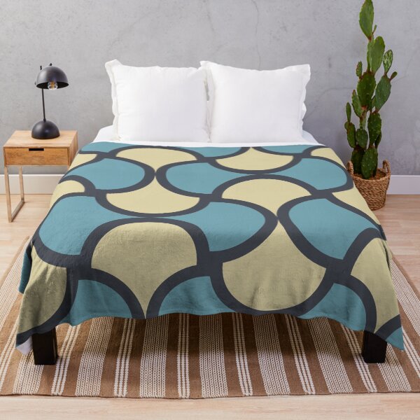 Item preview, Retro Wave Pattern Blue and Cream designed and sold by Blue-Banana.