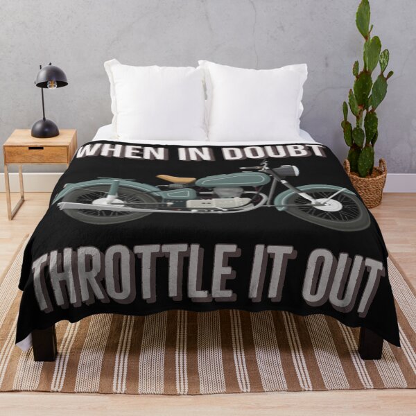 Item preview, When in doubt Throttle it out. Motorbike riding quote. designed and sold by Tarun Bisht.
