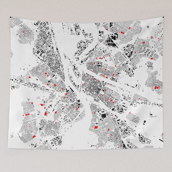 Item preview, Map of Mannheim with its schools in colour designed and sold by jean-nicolas.
