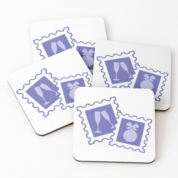 Item preview, Wine Glasses Tree Ornament Post Stamps designed and sold by TasimaDesign.