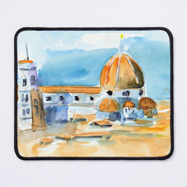 Item preview, Florence Cathedral Watercolor Print designed and sold by NatalyMak.