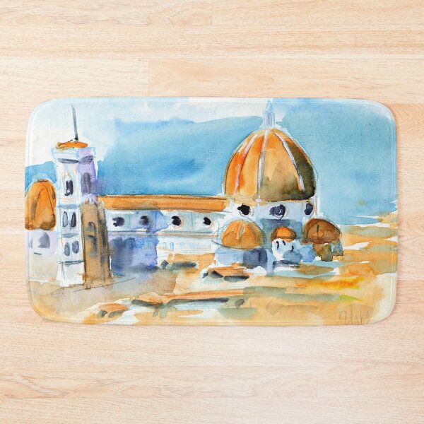 Item preview, Florence Cathedral Watercolor Print designed and sold by NatalyMak.