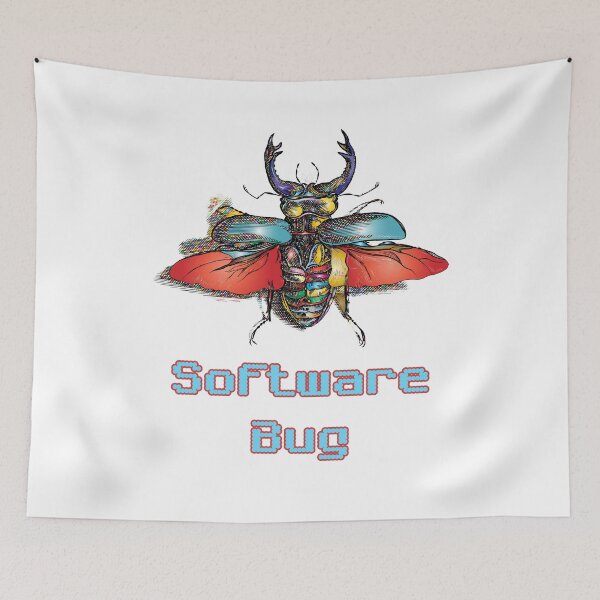 Item preview, 'Software Bug' Colored - Retro Design for T-shirts, mugs, phone cases and other accessories designed and sold by Ridiculam Toga.