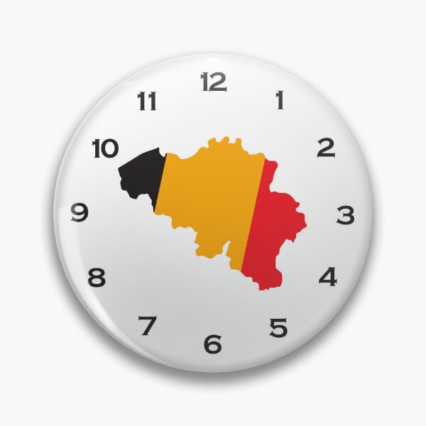 Item preview, Belgium flag map on a clock designed and sold by Tienda-Vane.
