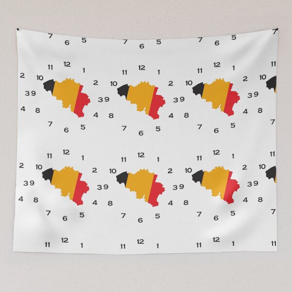 Item preview, Belgium flag map on a clock designed and sold by Tienda-Vane.