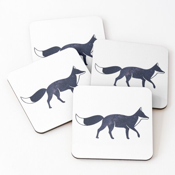 Item preview, Glowing Milky Way On Dark Sky Fox | Colorful Fox designed and sold by BopleDesigns.