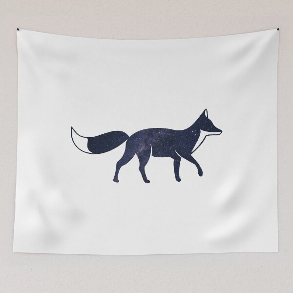 Item preview, Glowing Milky Way On Dark Sky Fox | Colorful Fox designed and sold by BopleDesigns.