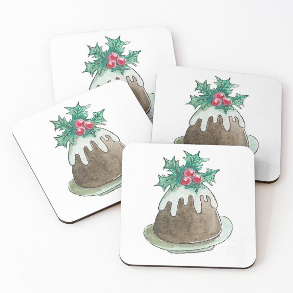 Item preview, christmas cake with icing and holly berries designed and sold by YuYuKoroleva.