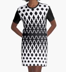 Waves into Particles Graphic T-Shirt Dress
